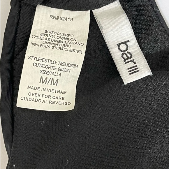 Bar lll sz med swim top in black with lacing attachment - Picture 9 of 10